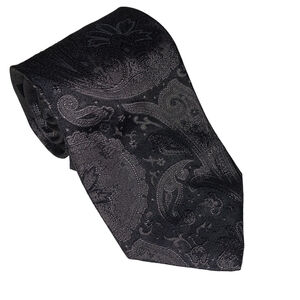 Men's Simons Tie One Size Black Paisley